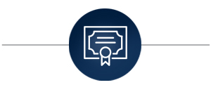 certificate with ribbon icon