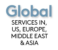 Global Services in US, Europe, Middle East & Asia