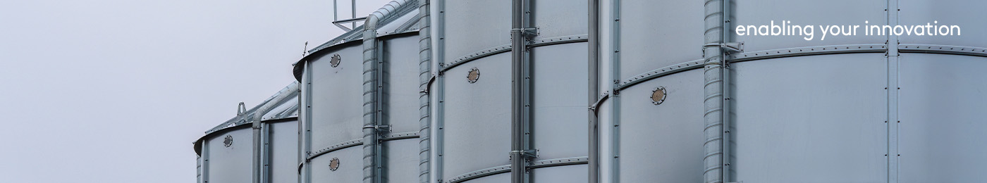 silos in stainless steel