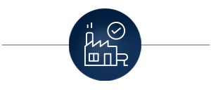 factory with checkmark icon
